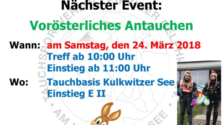 2018 03 07 Nächster Event Delphine Vorösterliches Antauchen 2018